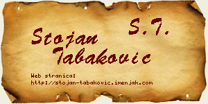 Stojan Tabaković vizit kartica